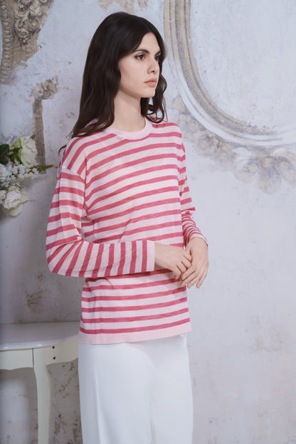 Maglia in lino maniche lunghe