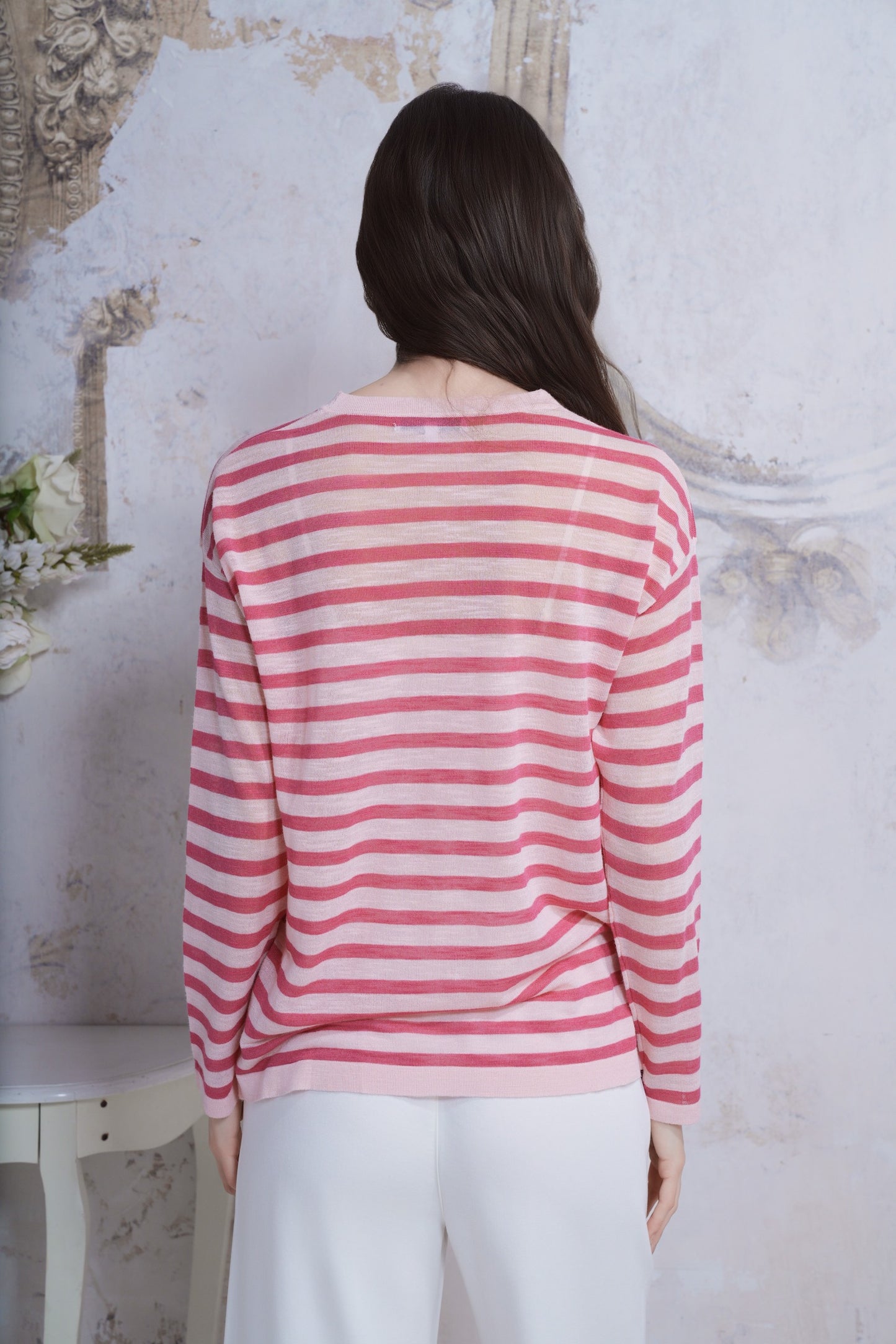 Maglia in lino maniche lunghe