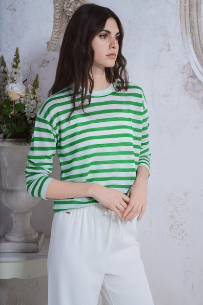 Maglia in lino maniche lunghe