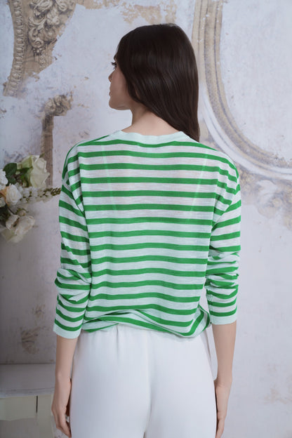 Maglia in lino maniche lunghe