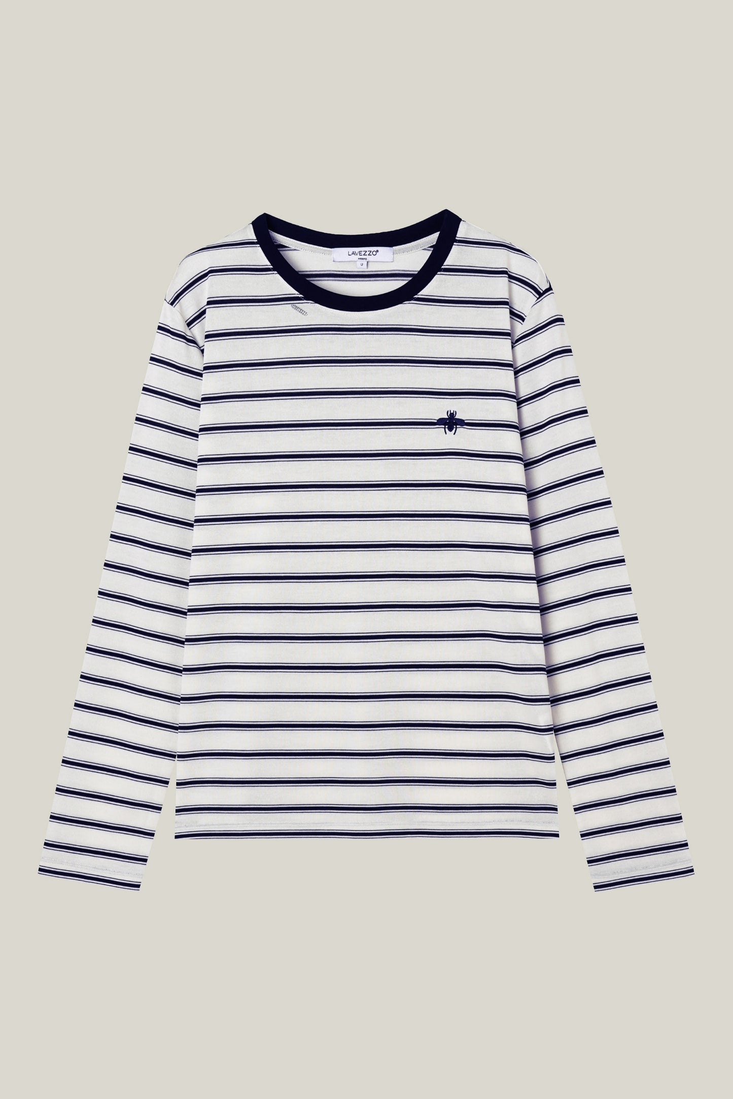 Striped sweater with bee motif