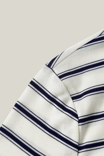 Striped sweater with bee motif