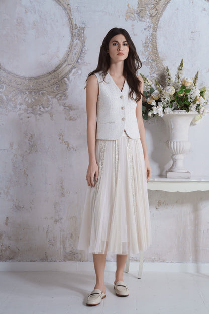 Tulle and sequin skirt