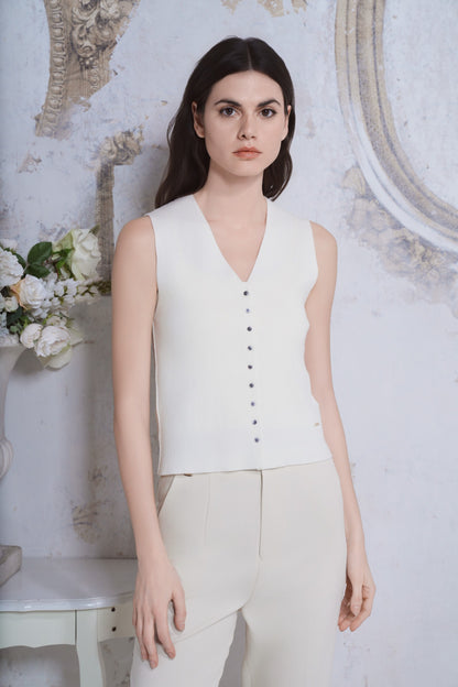 Gilet in maglia di lana