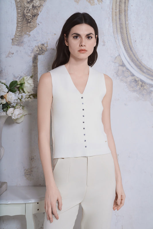 Gilet in maglia di lana