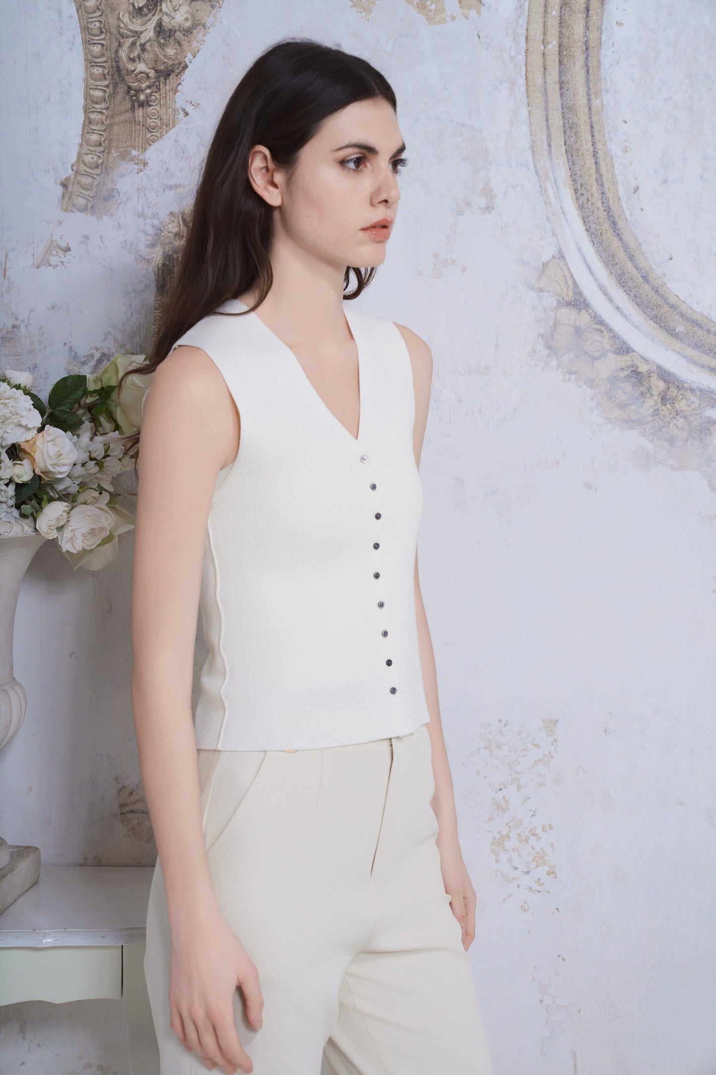 Gilet in maglia di lana
