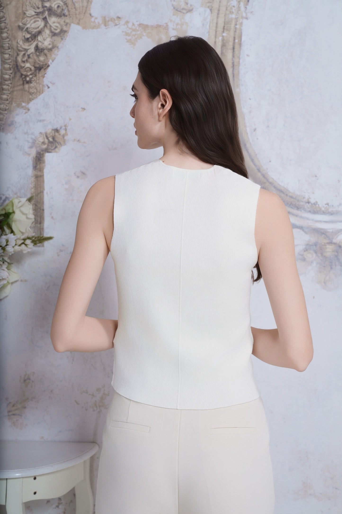 Gilet in maglia di lana