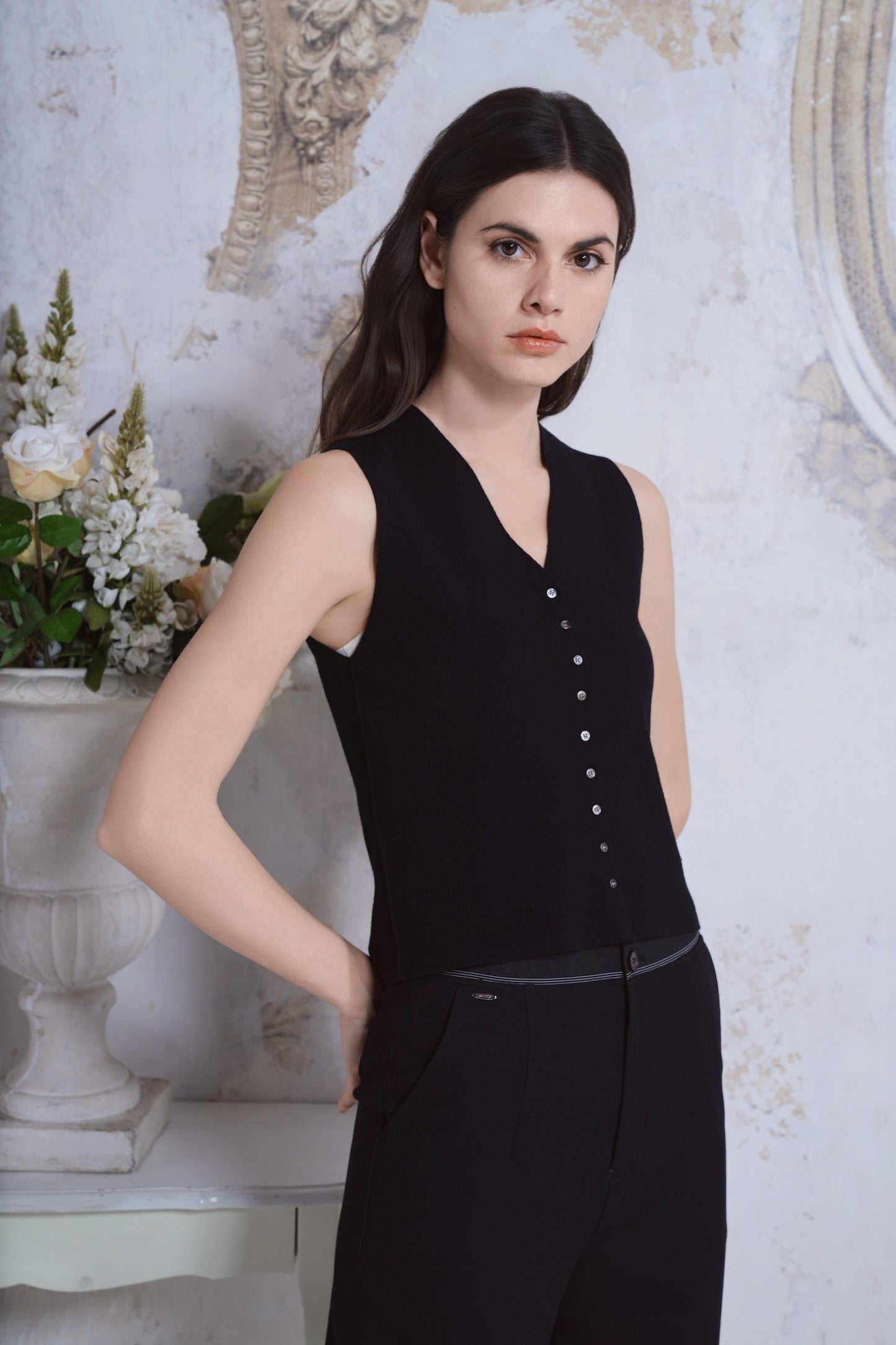 Gilet in maglia di lana