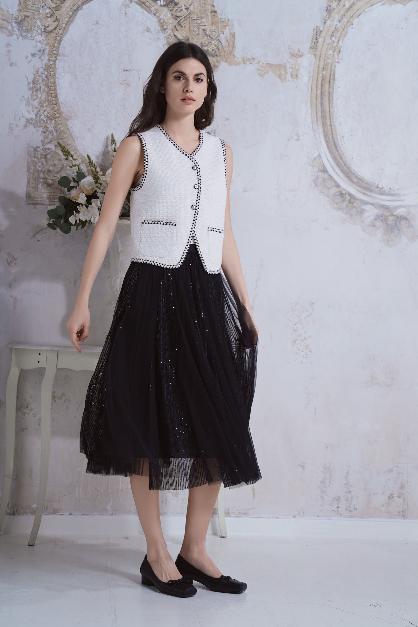 Tulle and sequin skirt