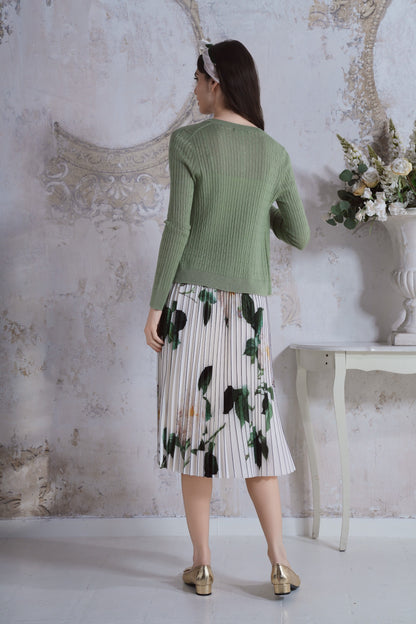 Cable knit cardigan