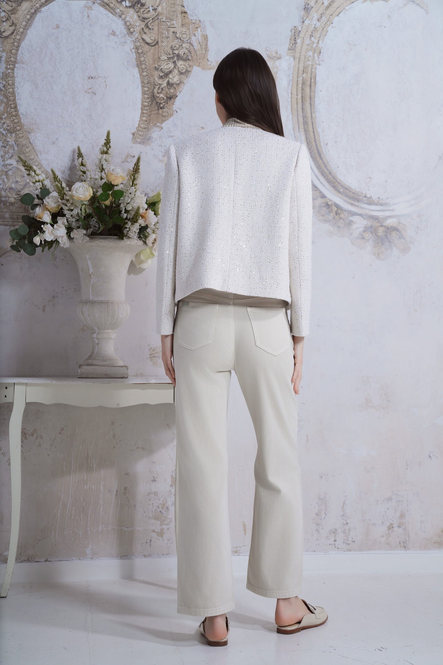 Giacca in tweed metallico