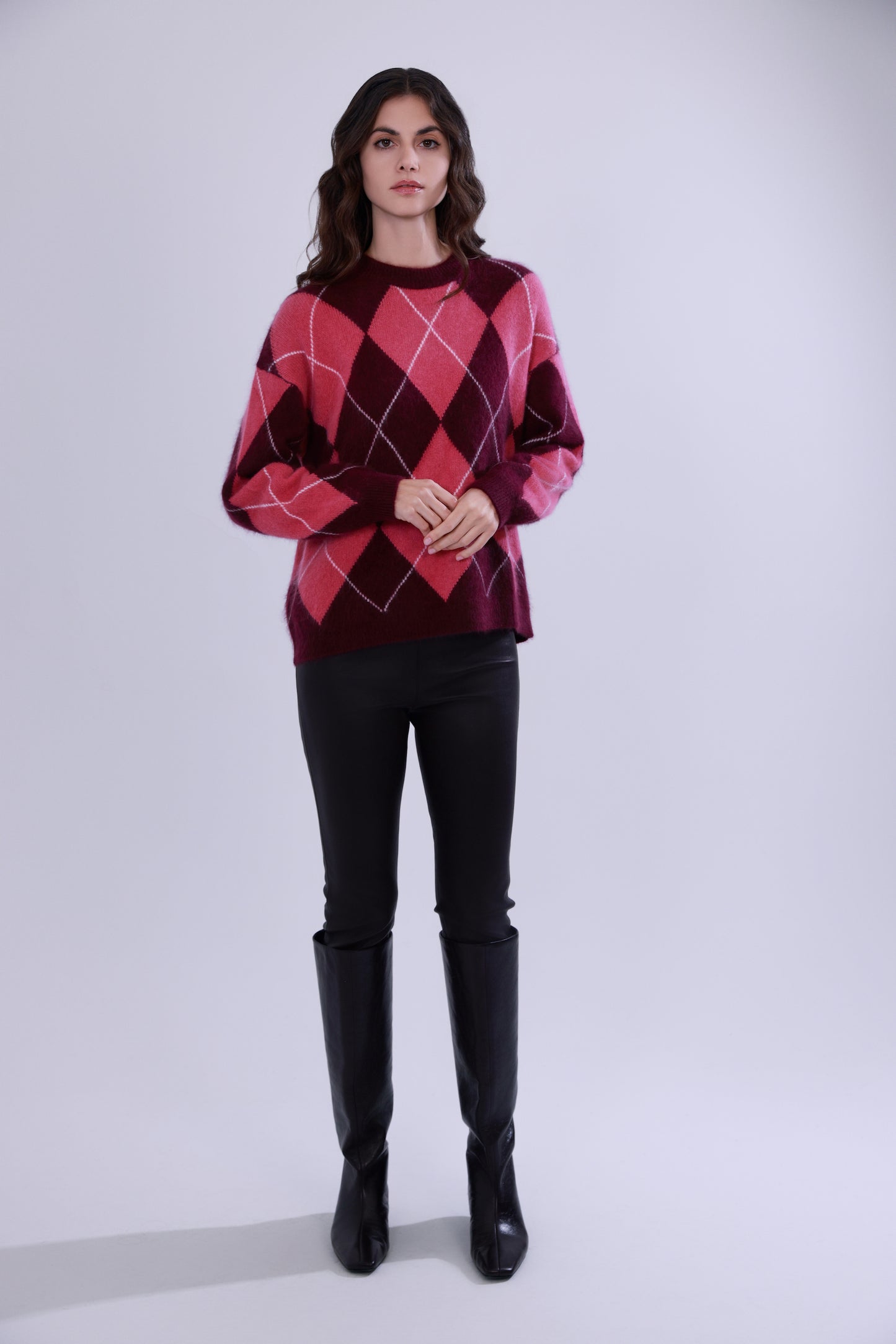 High-stretch sheepskin skinny pants