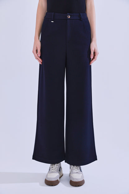 Wool blend warm straight pants