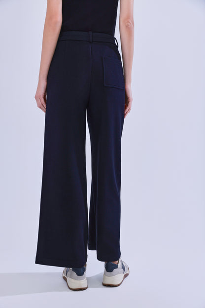 Wool blend warm straight pants