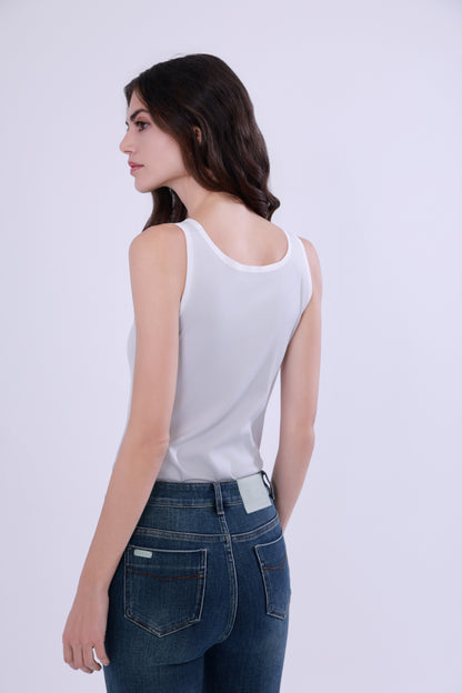 Two-tone layered tank top