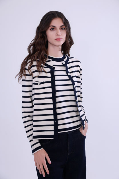 Striped knit set