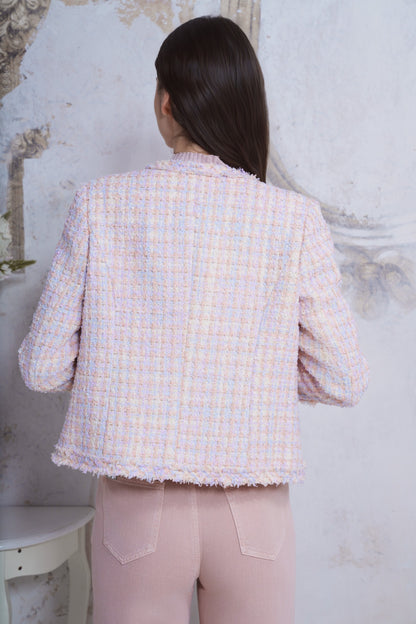 Giacca in tweed rosa