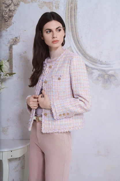 Giacca in tweed rosa