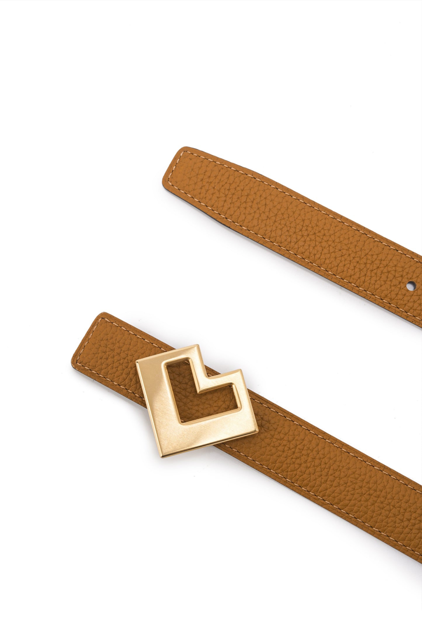 Reversible leather belt