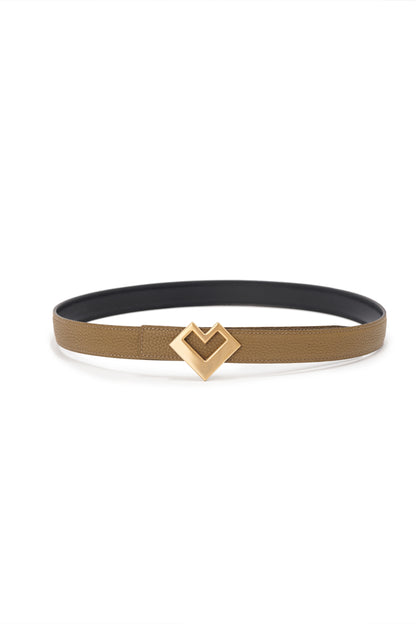 Reversible leather belt