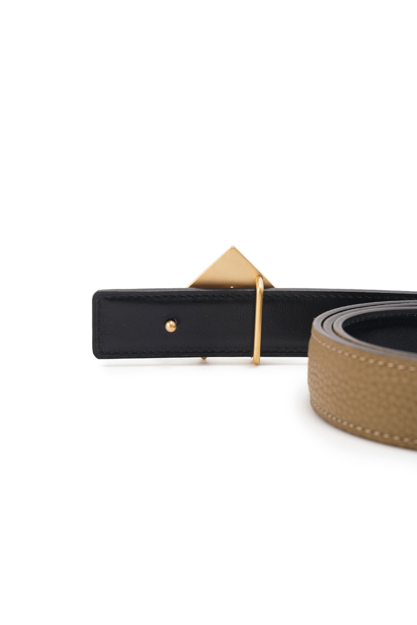 Reversible leather belt