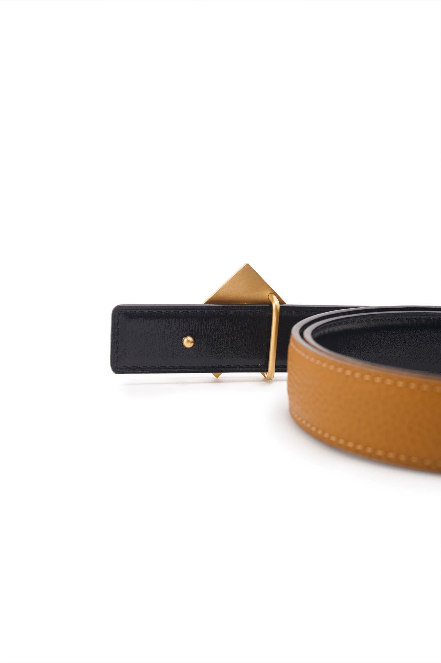 Reversible leather belt