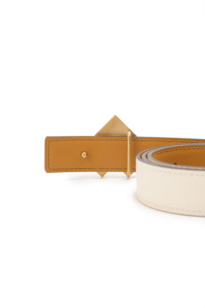 Reversible leather belt