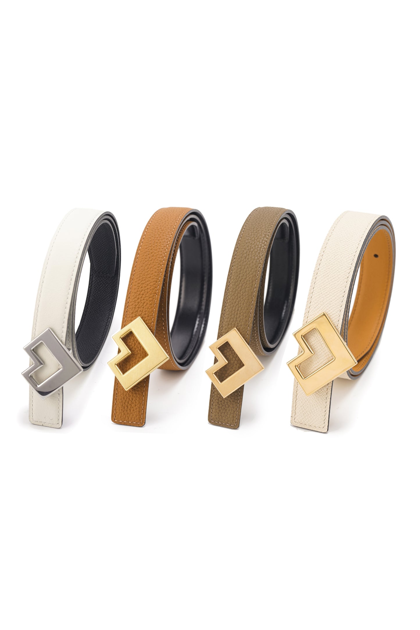 Reversible leather belt