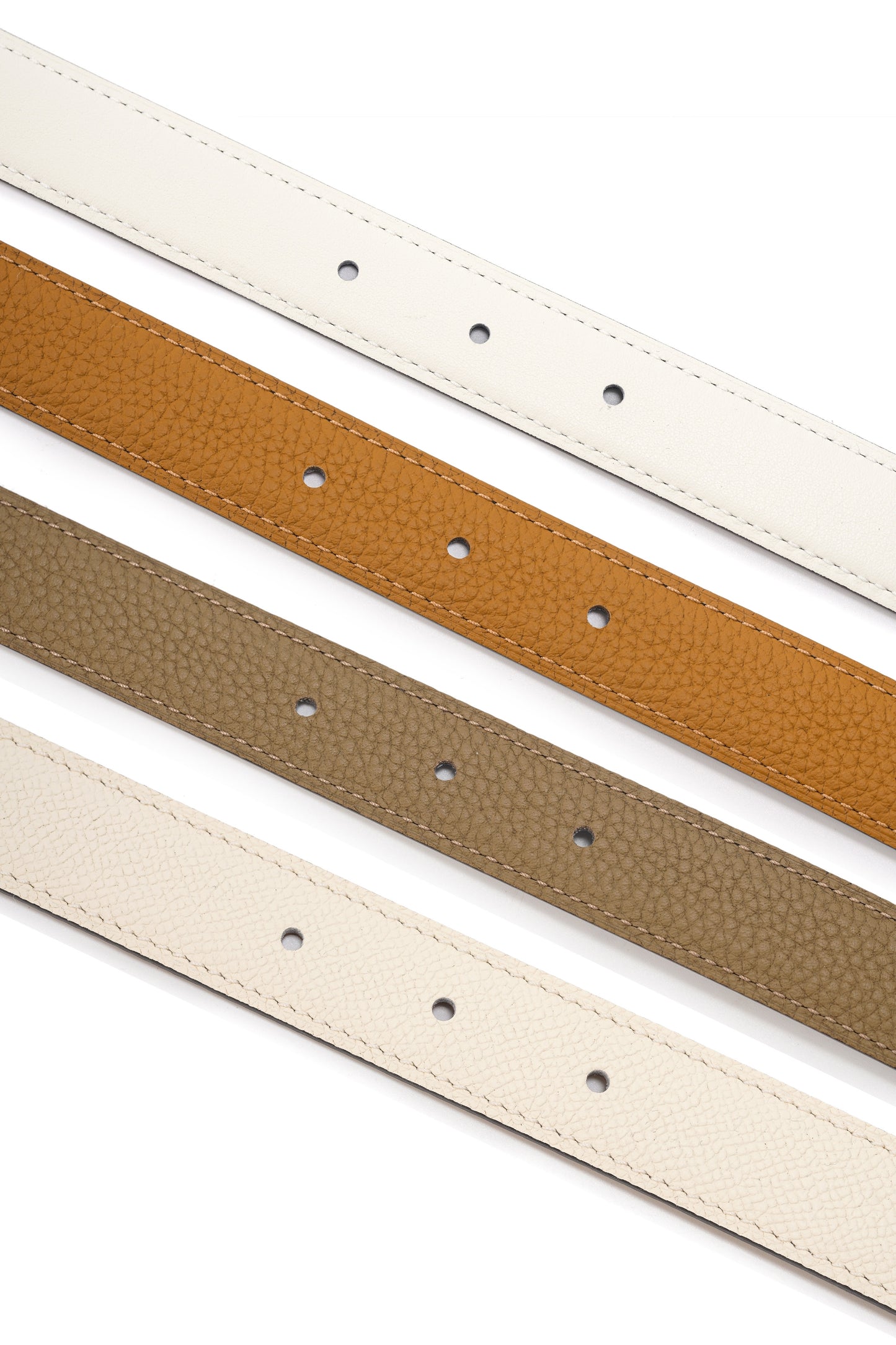 Reversible leather belt