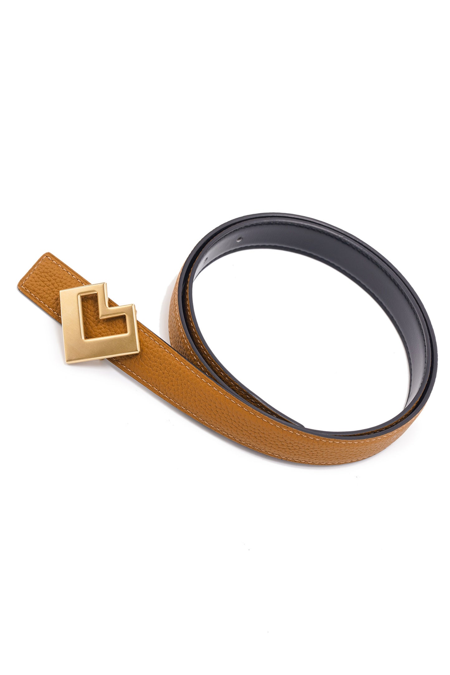Reversible leather belt