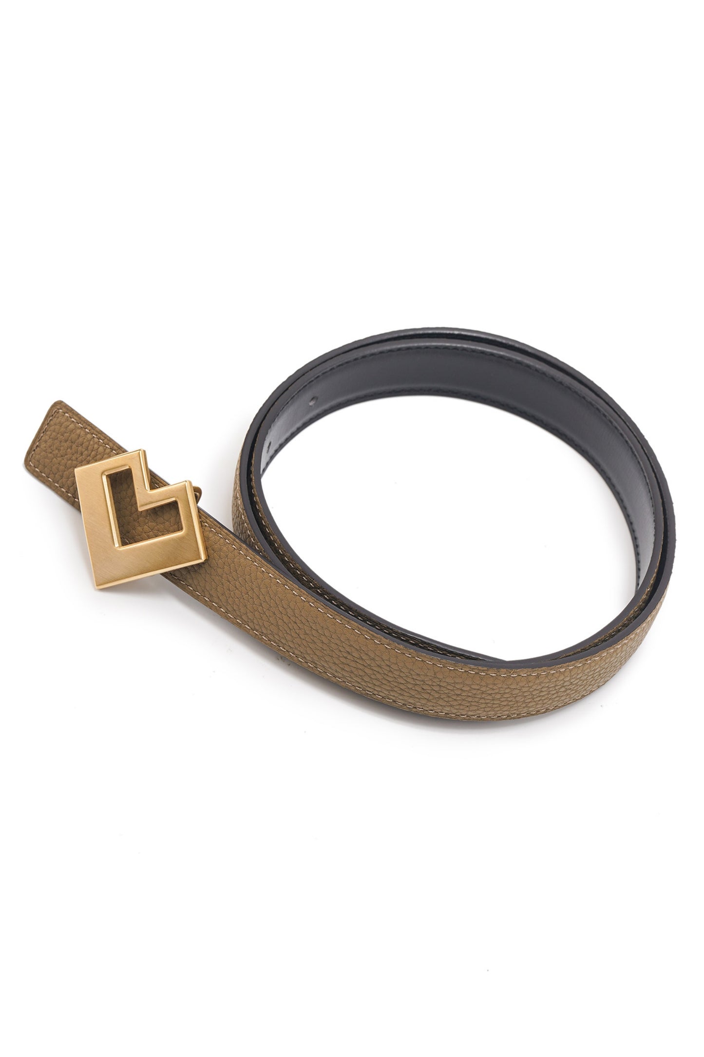 Reversible leather belt