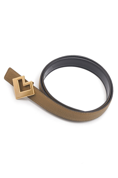 Reversible leather belt