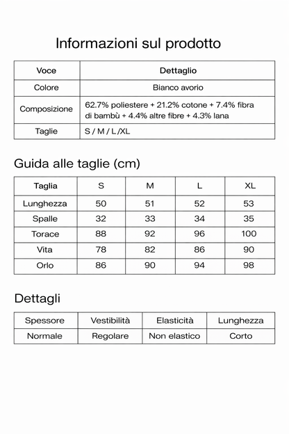 Gilet Avorio con Paillettes Dorate