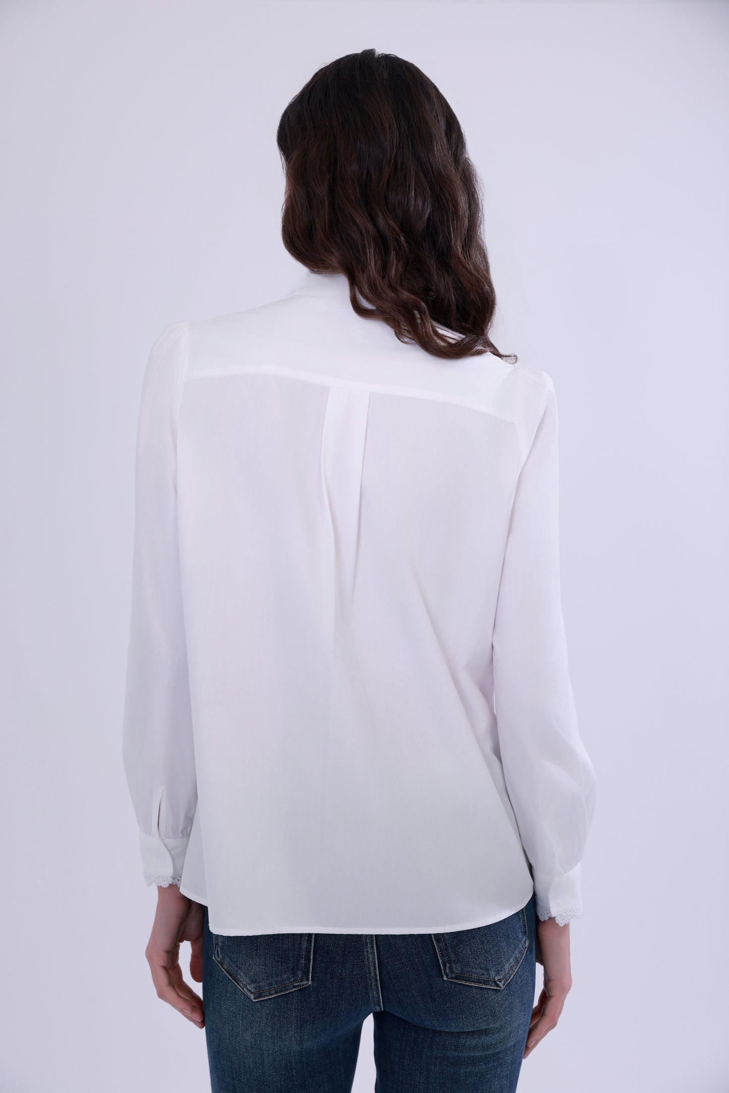 French palace style lace collar shirt