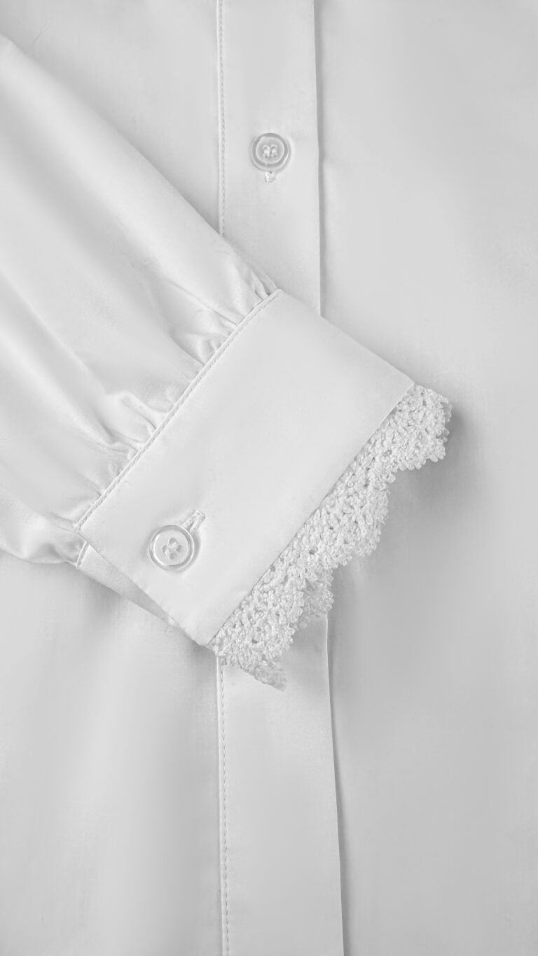 French palace style lace collar shirt