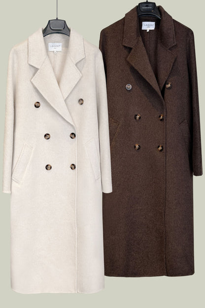 Classic double-breasted wool coat 