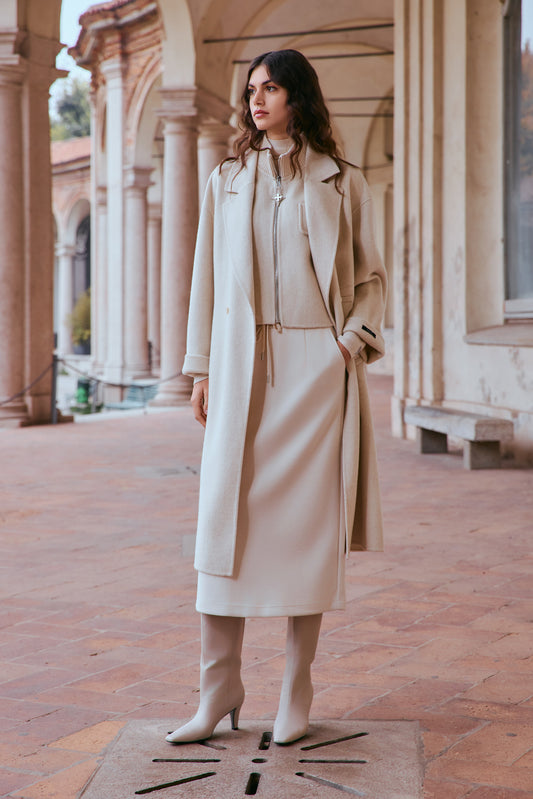Cappotto due pezzi misto lana e cammello - gilet