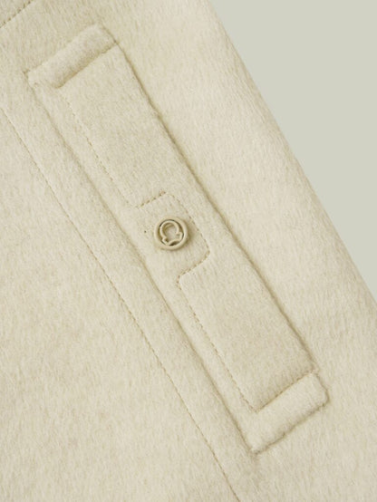 Camel wool blend two-piece coatt