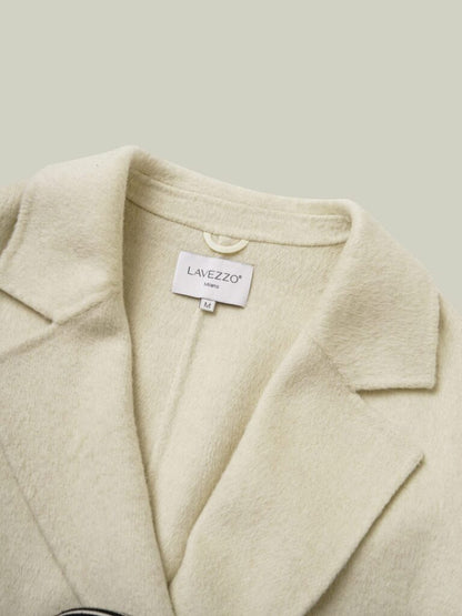 Camel wool blend two-piece coatt