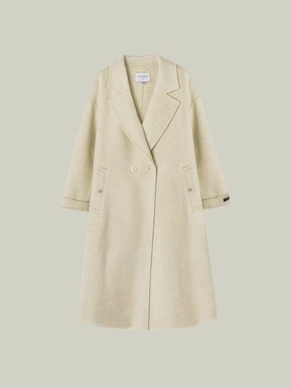 Camel wool blend two-piece coatt