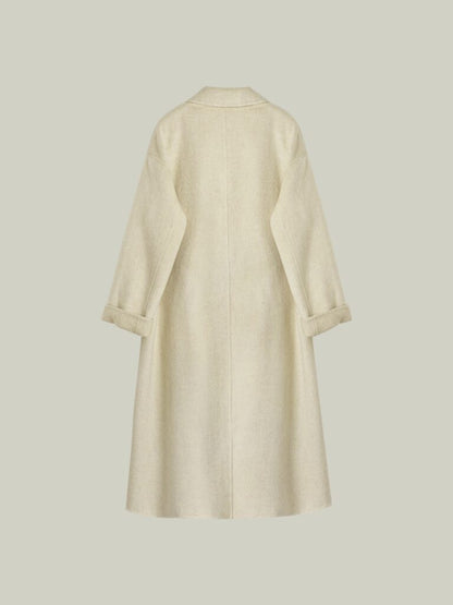 Camel wool blend two-piece coatt