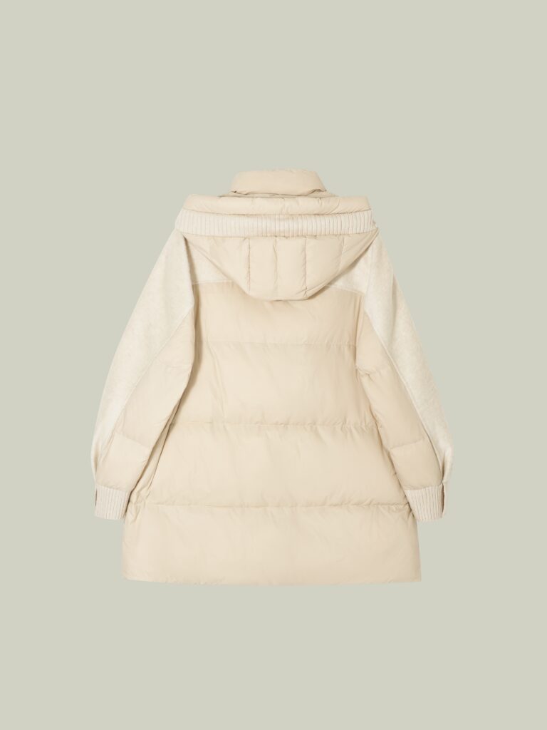  Wool & down mid-length coat