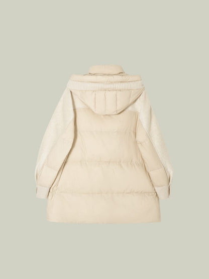  Wool & down mid-length coat