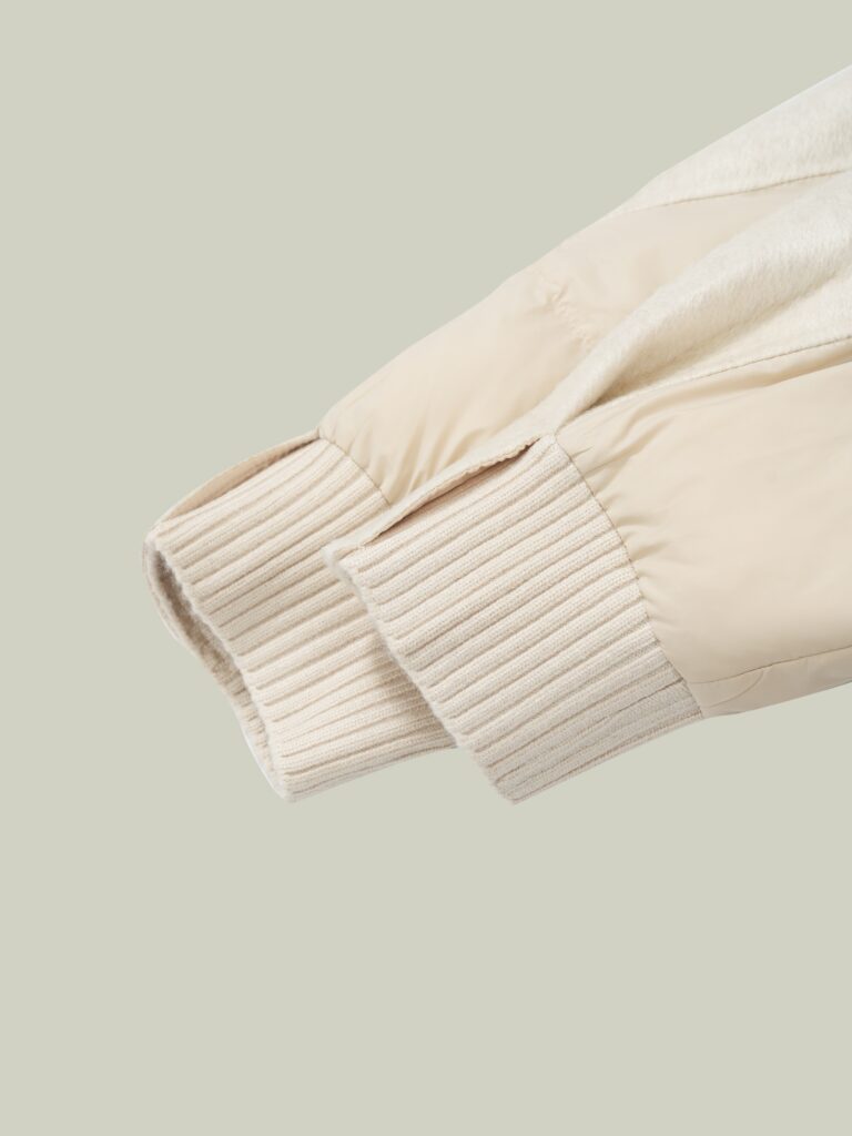  Wool & down mid-length coat