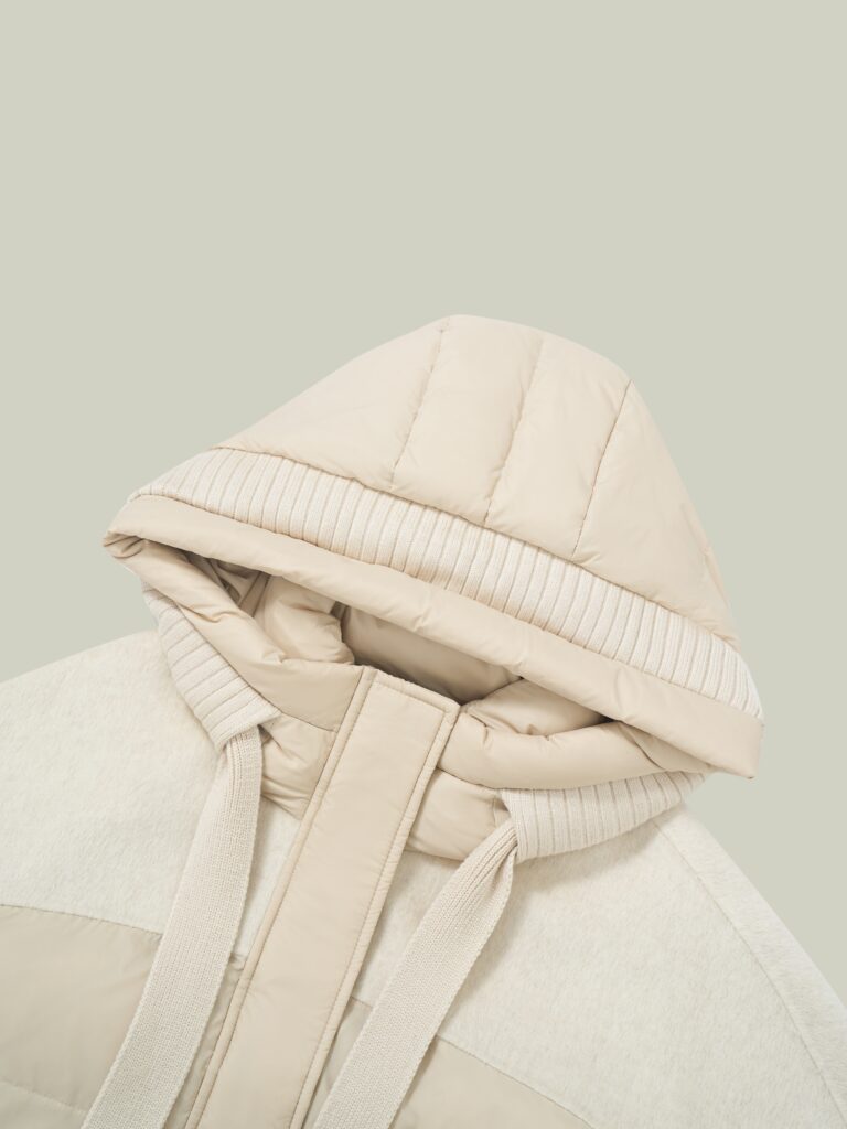  Wool & down mid-length coat