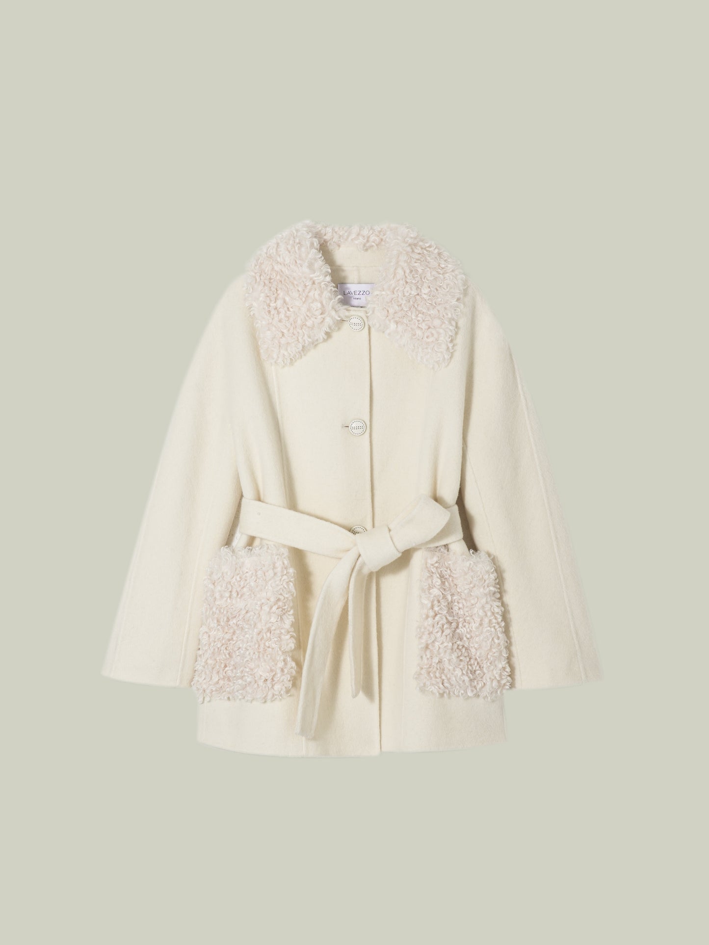  Toscana shearling trim wool-cashmere coat