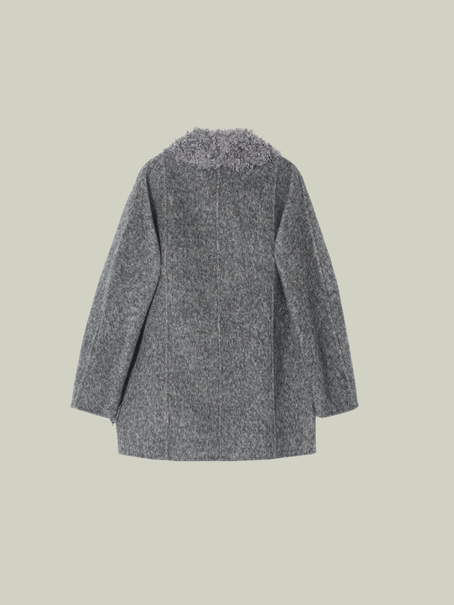  Toscana shearling trim wool-cashmere coat