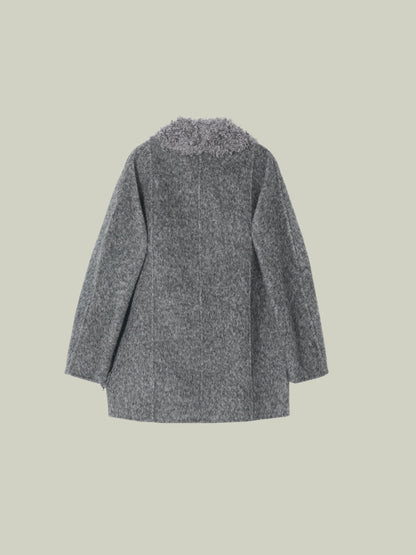  Toscana shearling trim wool-cashmere coat