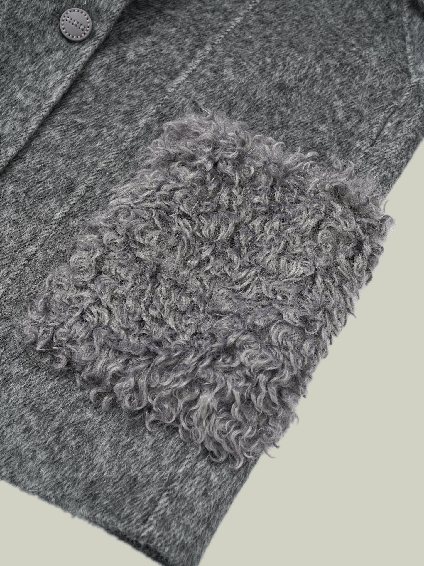  Toscana shearling trim wool-cashmere coat