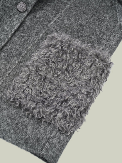  Toscana shearling trim wool-cashmere coat